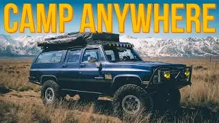 Squarebody Overlander! The Ultimate Setup - ROAM Roof Top Tent, Awning, and Cases for NVBDR