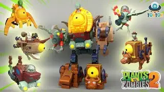 Plants vs Zombies 5 in 1 Assembly Deformation Combine ZOMBOSS Robot Doll PVZ 2 Transformers Toys