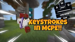 Hive SkyWars with KEYSTROKES | THE BEST MCPE CLIENT!!