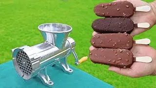EXPERIMENT ICE CREAM VS MEAT GRINDER