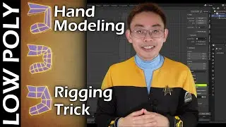 Low Poly Hand Modeling and Rigging Trick :D