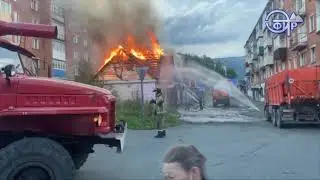 Возгорание павильонов в Шерегеше