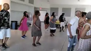 The "Bad Girls" linedance on the floor! It was a great birthday party in Russiaville.