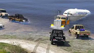 غرق شاحنة الطيارة السعودية في السيل لكن تجي فزعة رعاة الشاص والوزير يكرمهم بعد فشل الشرطة : GTA 5