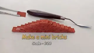 How to make mini bricks | Brick laying model house