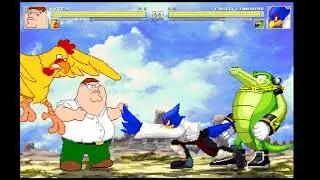 Mugen 1.0 Request#10(2022) - Peter and Giant Chicken vs Falco and Vector (Watch Mode)