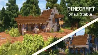 Minecraft: How to build a Small Stable | Step-by-Step Tutorial | Easy