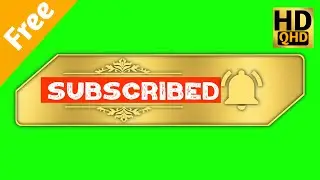 Golden YouTube Subscribe Button Green Screen ।। No Copyright #habibur_rahman
