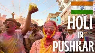 Solo Female Foreigner's First HOLI in PUSHKAR 🇮🇳 India Travel Vlog