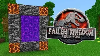 How To Make a PORTAL to the JURASSIC WORLD FALLEN KINGDOM Dimension in Minecraft Pocket Edition