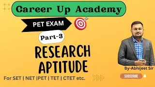 RESEARCH APTITUDE MCQ DISCUSSION PART -3 for PET|SET|NET|TET etc