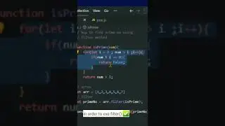 Prime no using filter() method in javascript || 