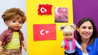 23 NİSAN bayrak etkinliği! Ayşe ve Baby Born Gül ve Mert ile eğitici video