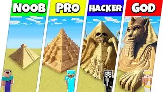 SAND DESERT HOUSE BASE BUILD CHALLENGE - Minecraft Battle NOOB vs PRO vs HACKER vs GOD / Animation