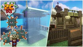 We built a GUARDIAN FARM & SHOPE in Minecraft - ZetaCraft SMP