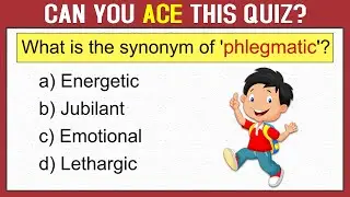 SYNONYMS QUIZ (Part-14): CAN YOU SCORE 15/15 IN THIS TEST? English Vocabulary Quiz 