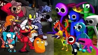 FNF Characters (Silly Billy, Max, Elmo) Vs Rainbow Friends Friday Night Funkin' (FNF Mod)