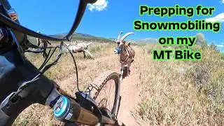 Mountain bike ride pre-season snowmobile training