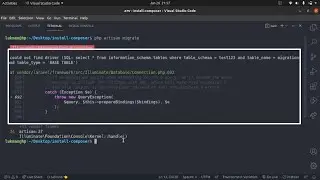php artisan migrate error 'could not find driver' linux ubuntu