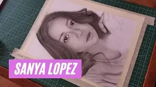 Sanya Lopez Charcoal and Graphite Drawing | Timelapse || JDB ART