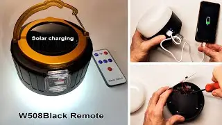 High Power LED Camping Light - USB Rechargeable Lamp - Solar charging - Emergency Lighting - W508