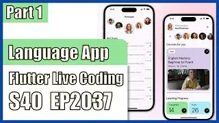 [Flutter] Flutter Live Coding EP2037 (Language Learning App UI Part 1)