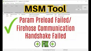 Param Preload Failed MSMTool Oneplus Fix | Firehose Communication Handshake Failure