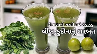 ઉનાળાની ગરમી માટે ઠંડુ-ઠંડુ લીંબૂ-ફુદીનાનું શરબત બનાવવાની રીત | Limbu Fudina Nu Sharbat Banavani Rit