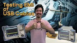 Spectrum Analyzer Setup for Measuring EMI from USB Cables