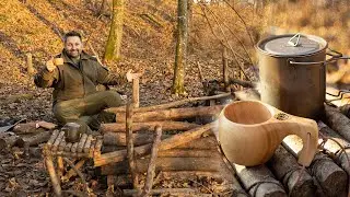 Bushcraft/Outdoor Kochen im Wald🔥Bushbox und Schwedenpfanne