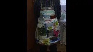 Кухонный фартук  из лоскутков.