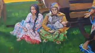художник Альберо картина "Цыганский табор"