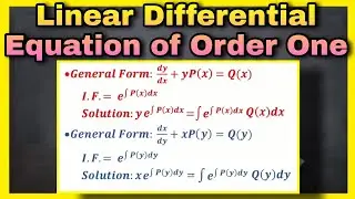 LINEAR DIFFERENTIAL EQUATION OF ORDER ONE| Integrating Factor | TAGALOG-ENGLISH