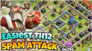 Easiest Th12 Attack Strategy Right Now | Th12 Drag Clone Bat Attack Strategy | Clash of Clans