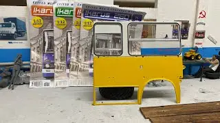 Deagostini Ikarus N71, 72, 73, 74 сборка Икарус 260 уже жёлтый 