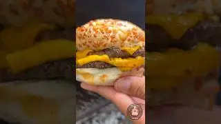BURGER A LA PARRILLA 🔥 #bbq #burger #hamburguesas