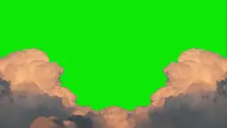 Huge Clouds Overlapping Green Screen