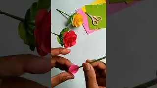 How to make rose flower with paper step by step