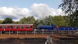 Highland Steam Train pulling out of Avimore Station, Scotland