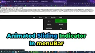 Creating Animated Sliding Menu Indicator using HTML, CSS and jQuery