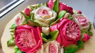 НЕЖНЫЙ ТОРТ🍰 БИСКВИТ со СМОРОДИНОЙ и КРЕМЧИЗОМ!