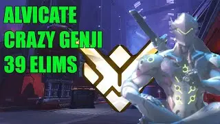 ALVICATE CRAZY GENJI GAMEPLAY 39 ELIMS - GRAND MASTER OVERWATCH SEASON 29