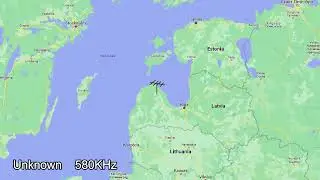 AM radio DX. Unknown radio station. ( 580KHz part 1 )