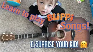How to play The Tractor Song, The Excavator Song & More by Blippi | Easy Guitar Lesson/Tutorial