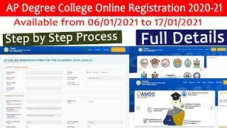 AP Degree online admission 2020 2020-21| Step by step Process for Online Applications