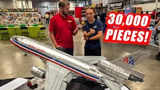 Huge LEGO American Airlines DC-10 with Full Interior! @BigPlanesCustomLEGOaircraft