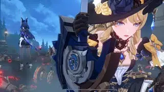 Clorinde and Navia Saves Traveler and fontaine from Gardemeks attack (cutscene) 