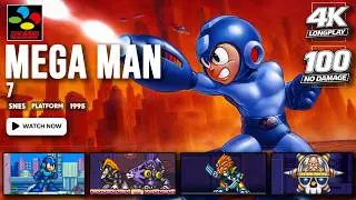 [SNES Longplay] Mega Man 7 | 100% Completion | No Damage | Full Game Walkthrough | 4K