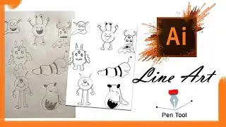 Convert Pencil Sketch into Line Art | Cartoon Illustrator Line Art