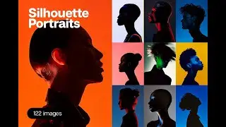 Silhouette Portraits Graphic Download